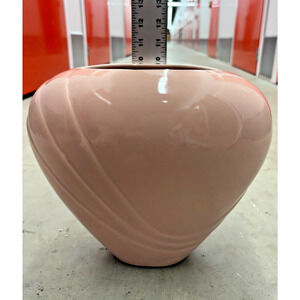 Royal Haeger USA Pink Swirl Planter Vase Mid Century Modern Handmade Art Pottery